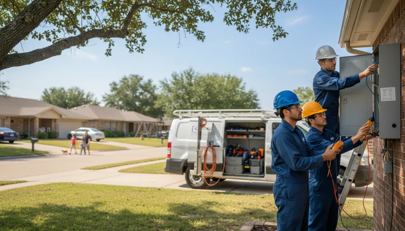 Certified electrician providing emergency electrical services in Waller, TX
